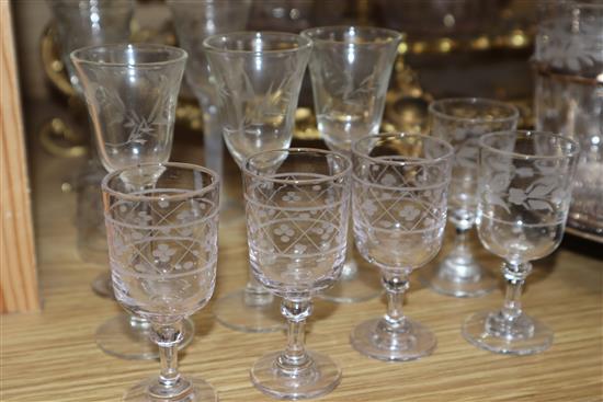 An ormolu and glass liqueur stand and a plated toddy stand